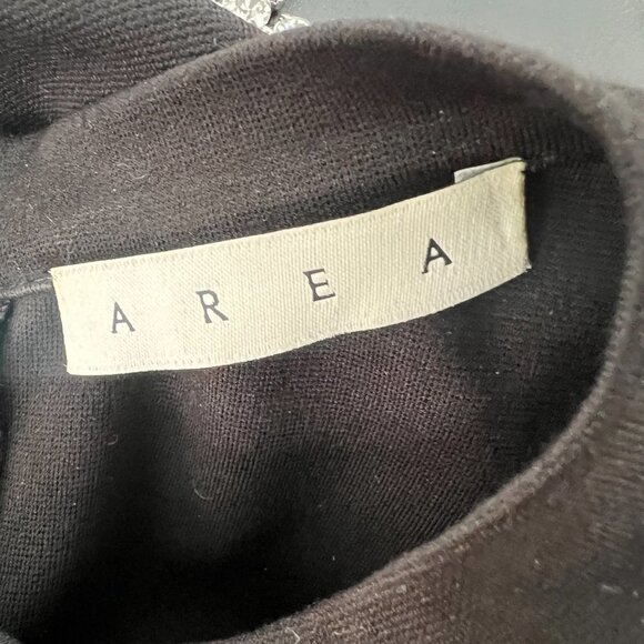 AREA black long sleeve crystal belted mini dress size XS - Picture 4 of 6